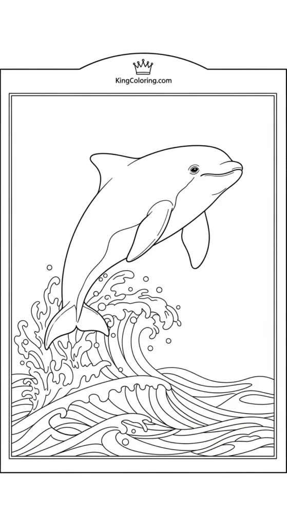 Porpoise Leaping Over Ocean Spray