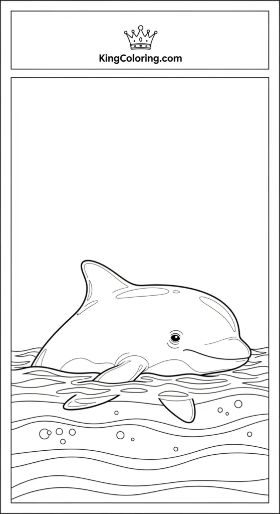 Porpoise Resting Near Ocean Surface