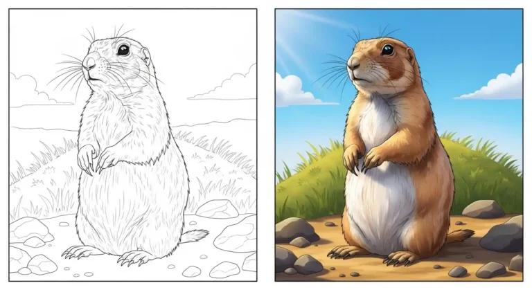 Prairie Dog Coloring Pages