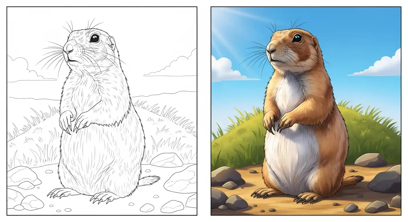 Prairie Dog Coloring Pages