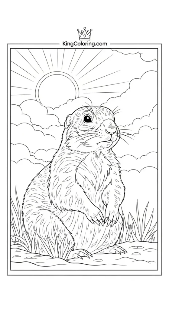 Prairie Dog Enjoying The Warm Sun