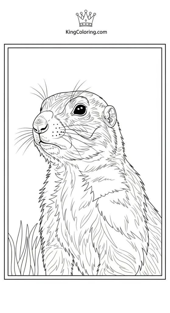 Prairie Dog Looking Around Alertly