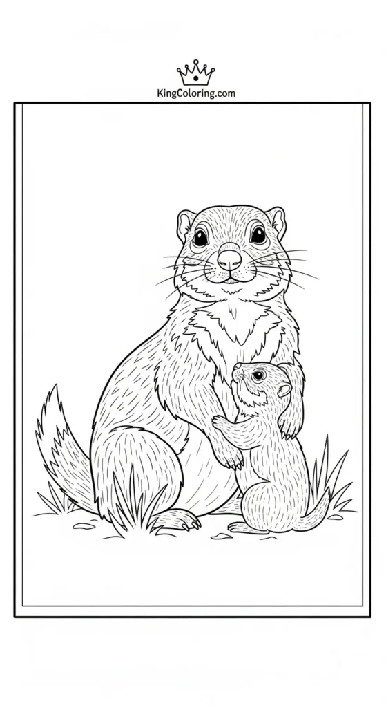 Prairie Dog Playing With Baby