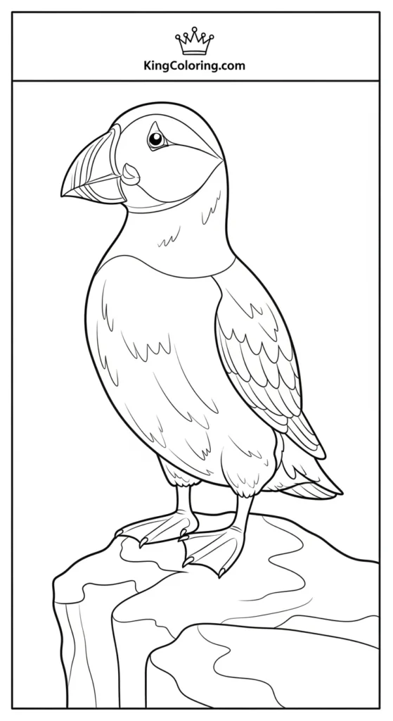 Puffin Standing On Cliff Edge