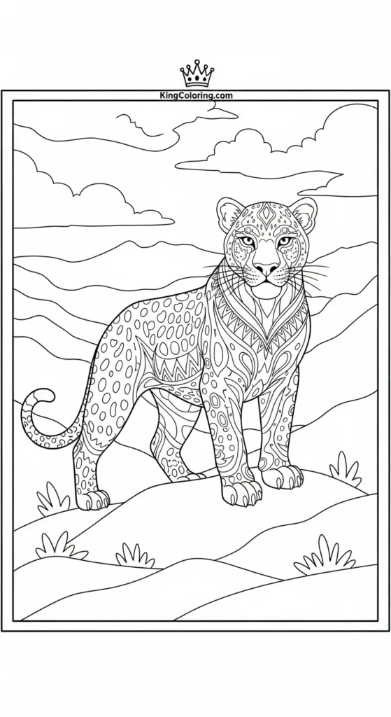 Regal Jaguar Standing On Hill