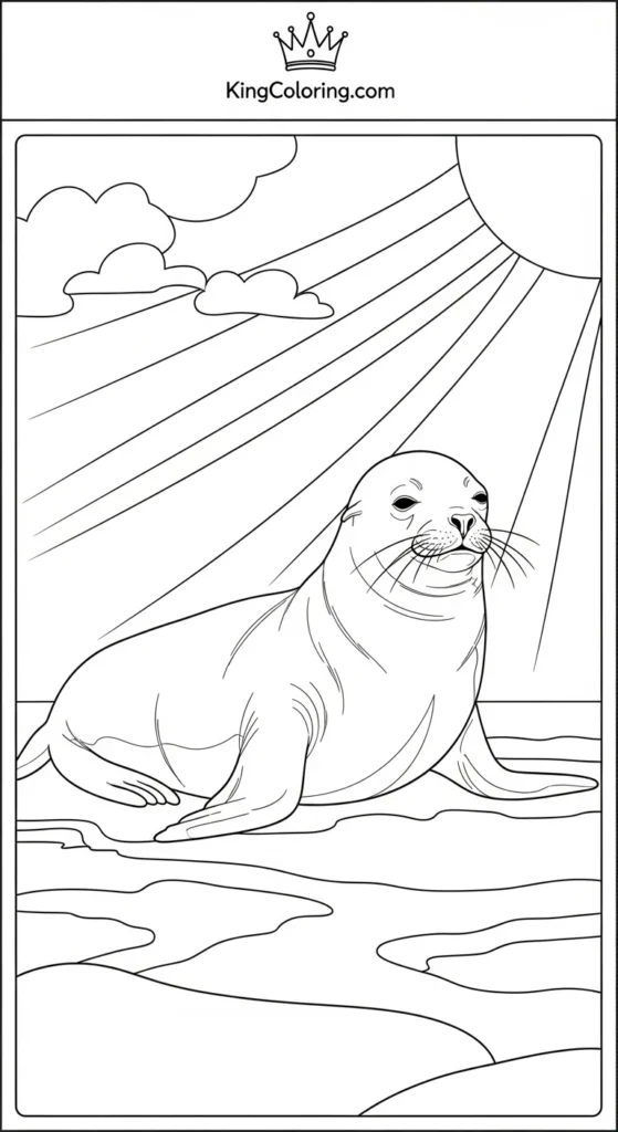 Sea Lion Lounging In Sunlight