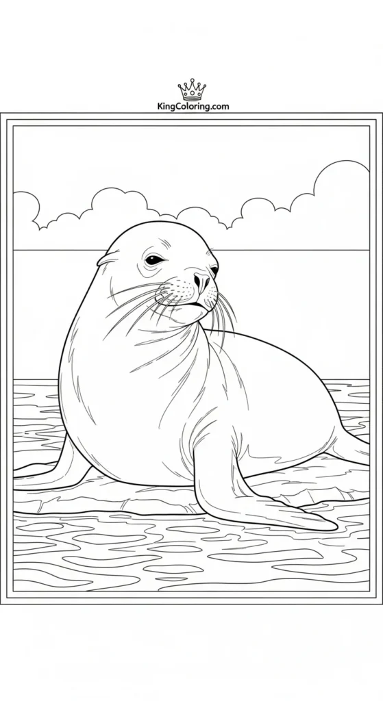 Sea Lion Resting Near Tide Pool