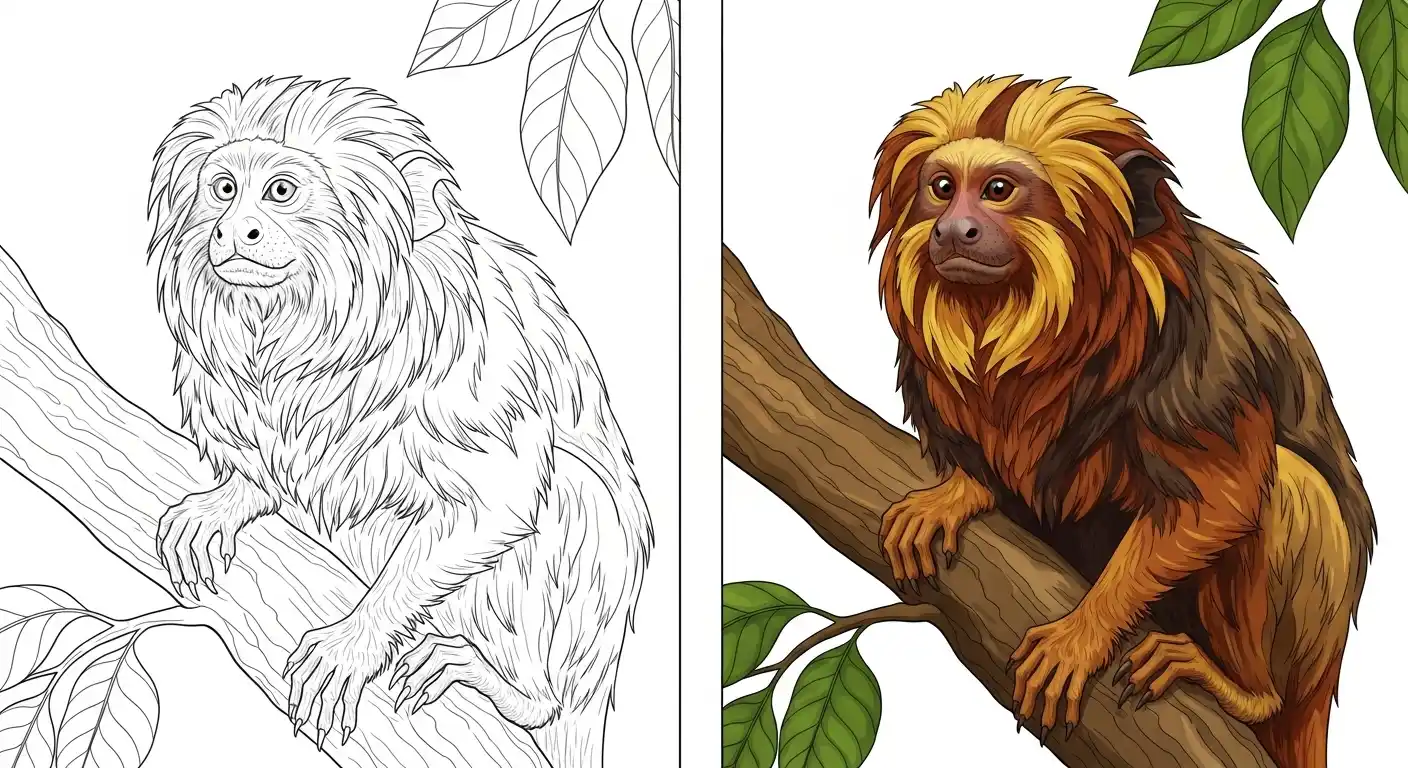 Tamarin Coloring Pages