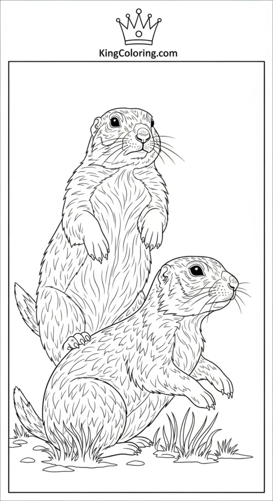 Two Prairie Dogs About To Pounce