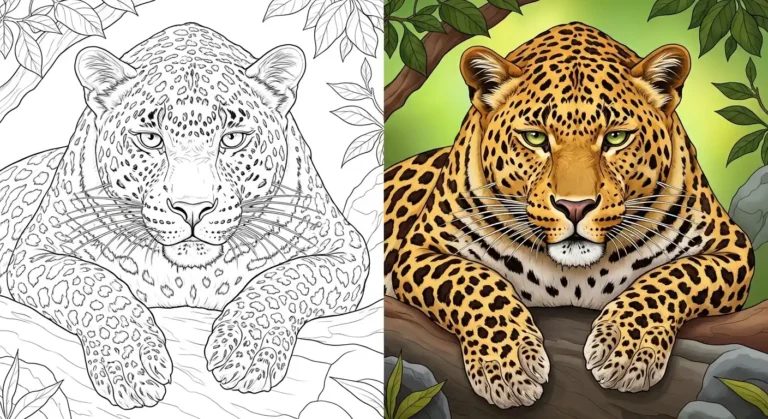 leopard coloring pages