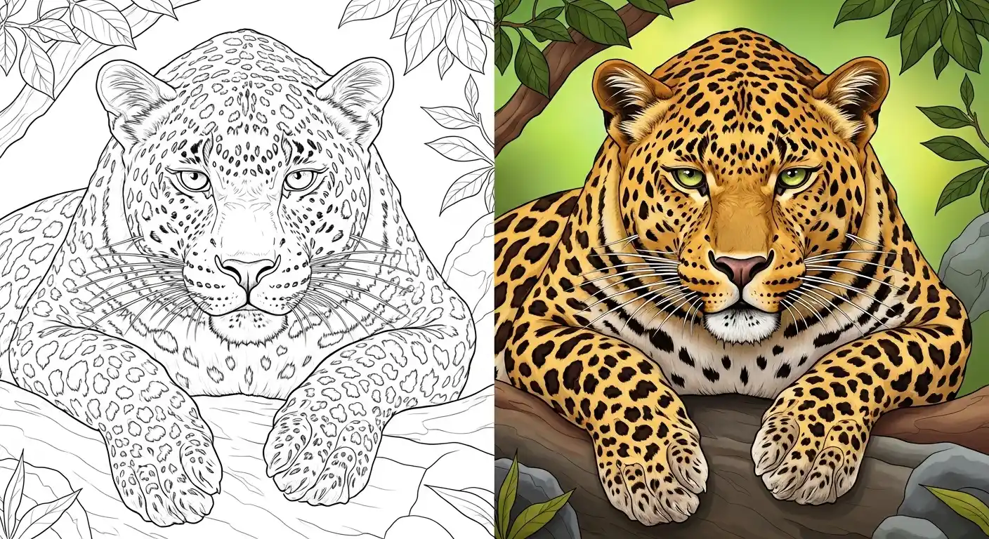 leopard coloring pages