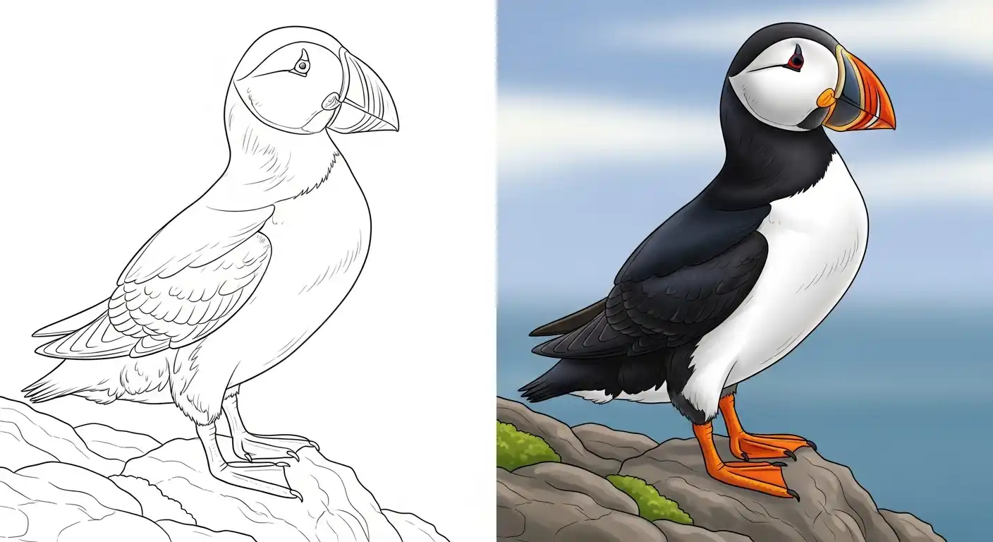 puffin coloring pages