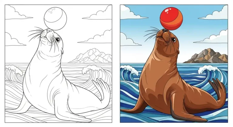 sea lion coloring pages