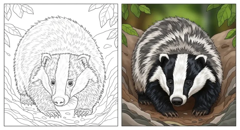 Badger Coloring Pages