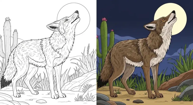 Coyote Coloring Pages