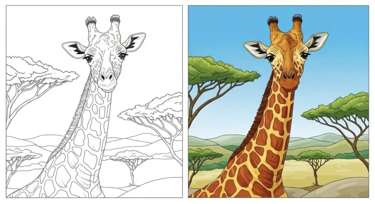 Giraffe Coloring Pages