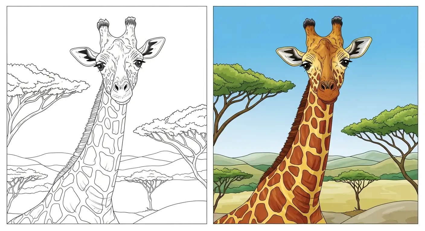 Giraffe Coloring Pages