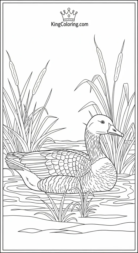 Goose Drinking Water Sheet