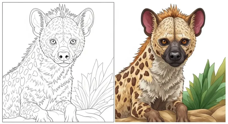 Hyena Coloring Pages