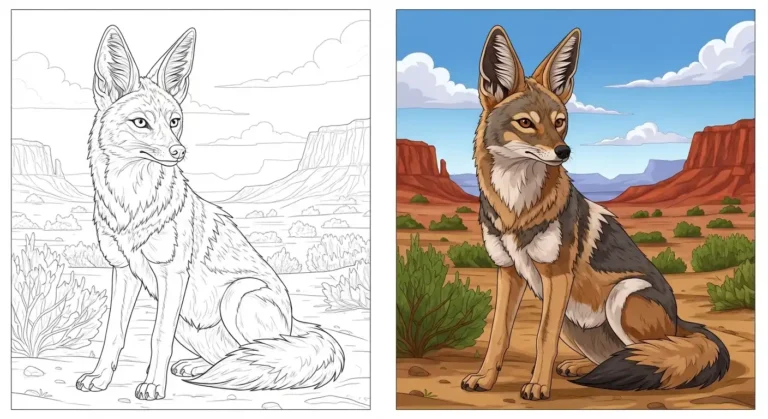 Jackal Coloring Pages