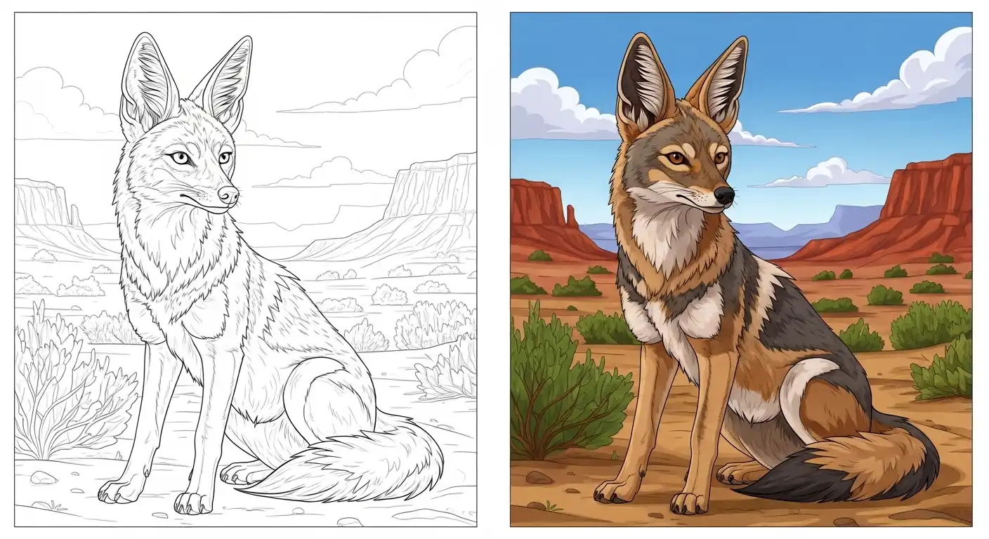 Jackal Coloring Pages