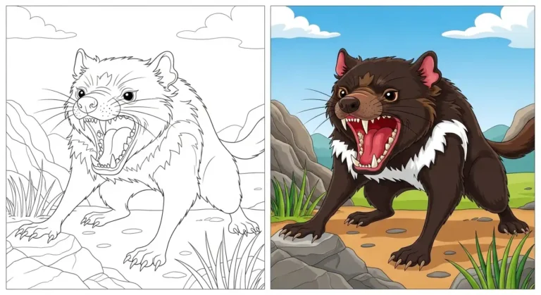 Tasmanian Devil Coloring Pages