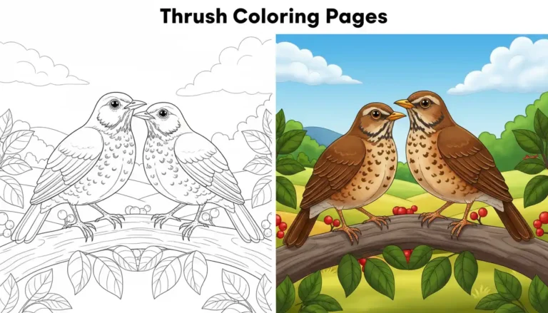 Thrush Coloring Pages