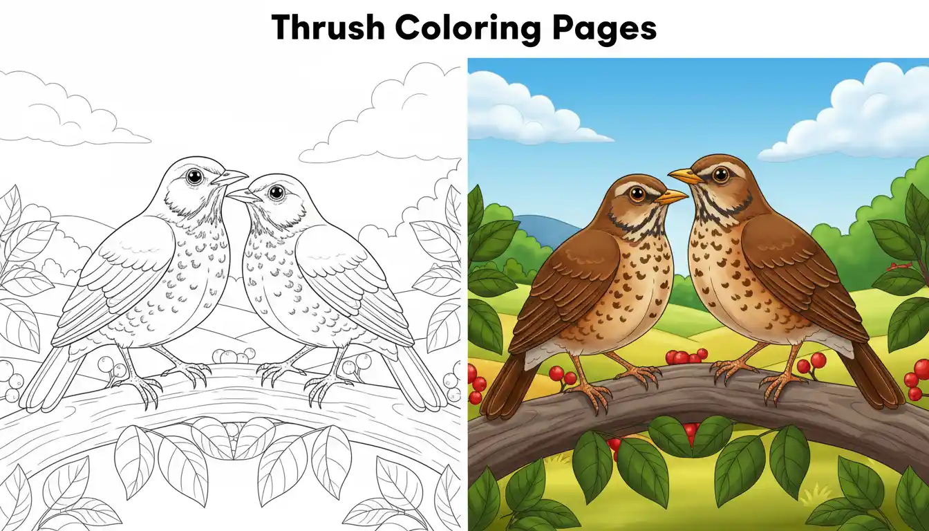 Thrush Coloring Pages