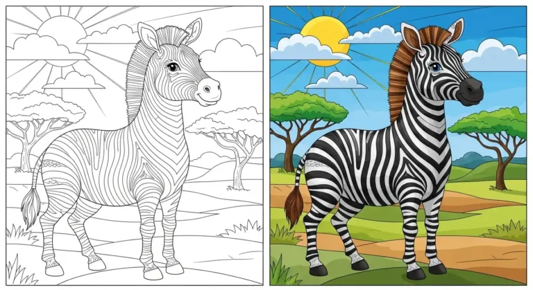 Zebra Coloring Pages