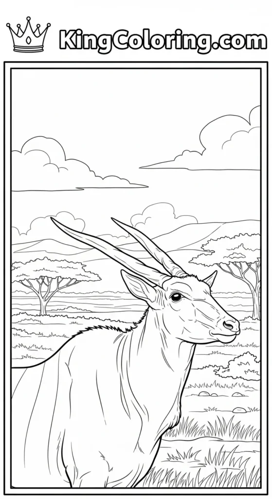 eland looking toward the distant horizon