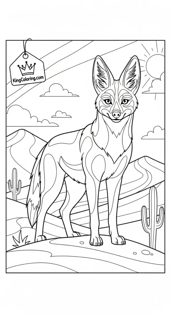 l Standing On Desert Dunes Coloring Page